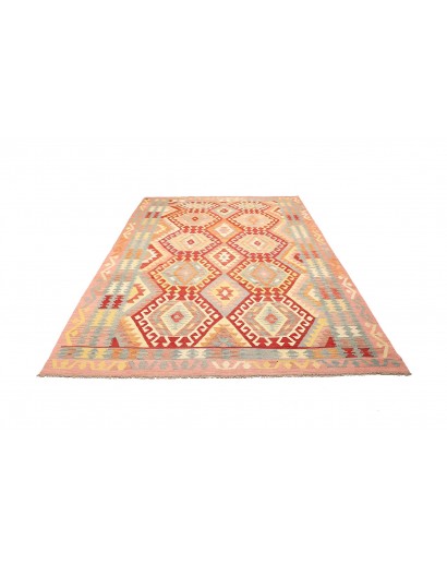 Tappeto Kilim Afghanistan marrone rosso 211x299