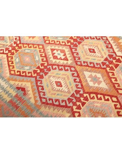 Tappeto Kilim Afghanistan marrone rosso 211x299