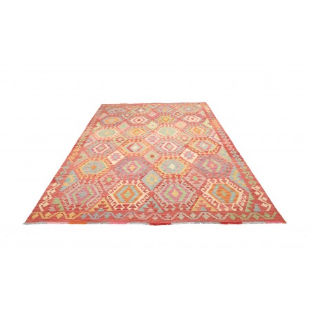 Tappeto Kilim Afghanistan marrone rosso 201x287