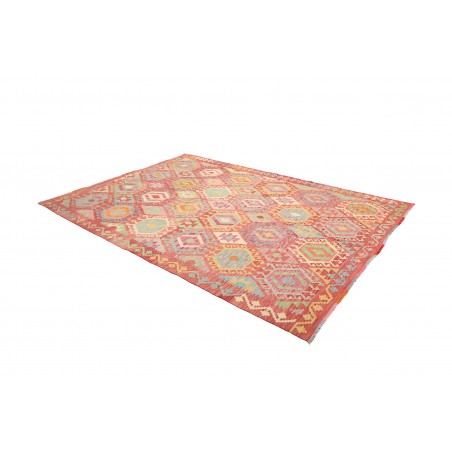 Tappeto Kilim Afghanistan marrone rosso 201x287