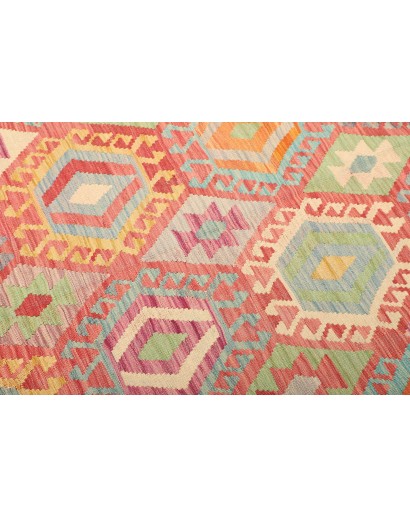 Tappeto Kilim Afghanistan marrone rosso 201x287