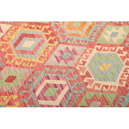 Tappeto Kilim Afghanistan marrone rosso 201x287