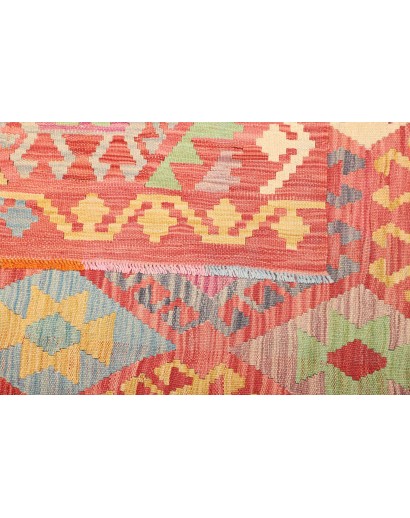 Tappeto Kilim Afghanistan marrone rosso 201x287
