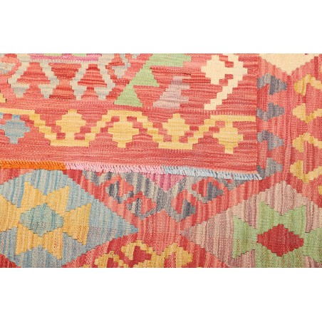 Tappeto Kilim Afghanistan marrone rosso 201x287