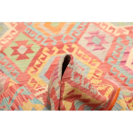 Tappeto Kilim Afghanistan marrone rosso 201x287