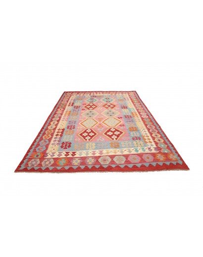 Tappeto Kilim Afghanistan beige rosso 202x290