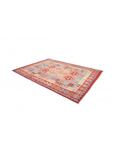 Tappeto Kilim Afghanistan beige rosso 202x290