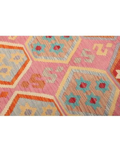 Tappeto Kilim Afghanistan beige rosso 202x290