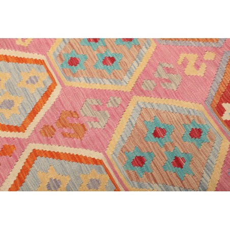 Tappeto Kilim Afghanistan beige rosso 202x290