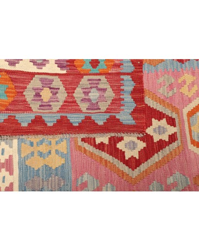 Tappeto Kilim Afghanistan beige rosso 202x290
