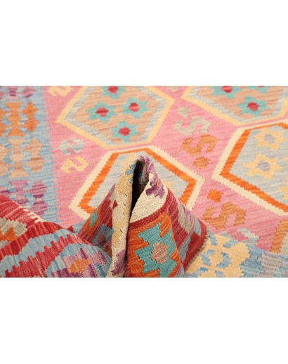 Tappeto Kilim Afghanistan beige rosso 202x290