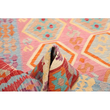 Tappeto Kilim Afghanistan beige rosso 202x290