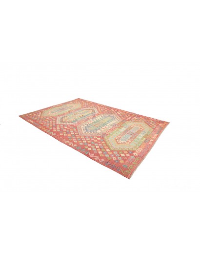 Tappeto Kilim Afghanistan marrone rosso 208x301