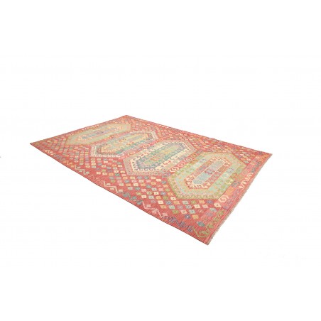 Tappeto Kilim Afghanistan marrone rosso 208x301