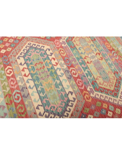 Tappeto Kilim Afghanistan marrone rosso 208x301