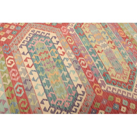 Tappeto Kilim Afghanistan marrone rosso 208x301