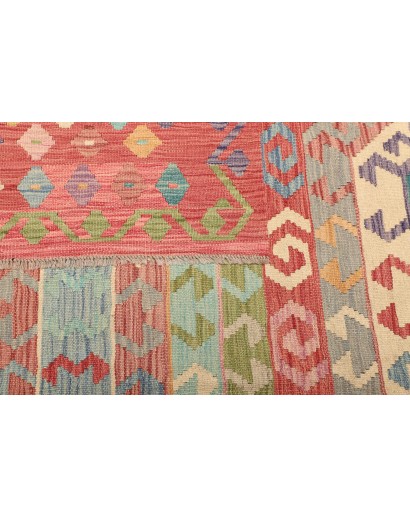 Tappeto Kilim Afghanistan marrone rosso 208x301