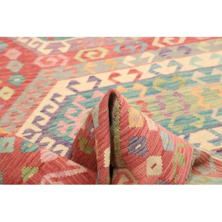 Tappeto Kilim Afghanistan marrone rosso 208x301