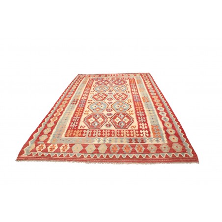 Tappeto Kilim Afghanistan marrone rosso 207x299
