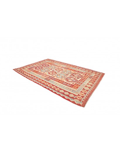 Tappeto Kilim Afghanistan marrone rosso 207x299