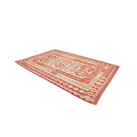 Tappeto Kilim Afghanistan marrone rosso 207x299