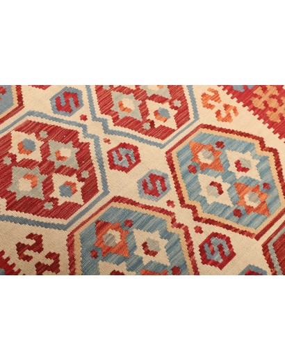 Tappeto Kilim Afghanistan marrone rosso 207x299