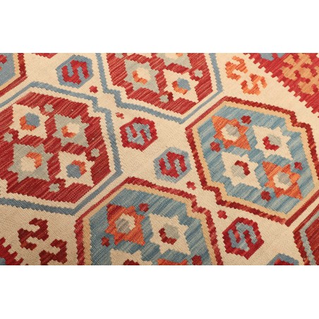 Tappeto Kilim Afghanistan marrone rosso 207x299