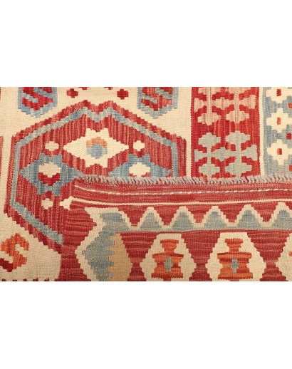 Tappeto Kilim Afghanistan marrone rosso 207x299