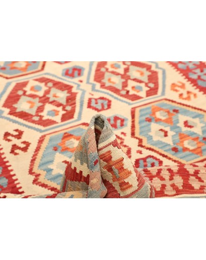 Tappeto Kilim Afghanistan marrone rosso 207x299