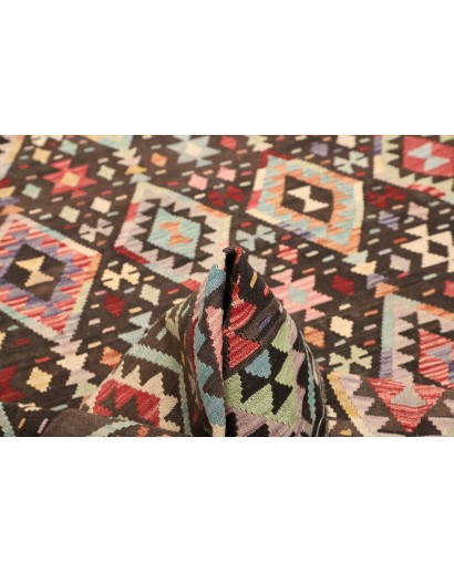 Tappeto Kilim Afghanistan verde azzurro 204x295