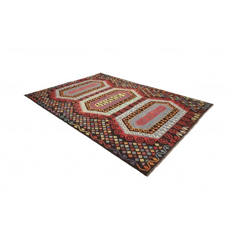 Tappeto Kilim Afghanistan azzurro grigio 206x289