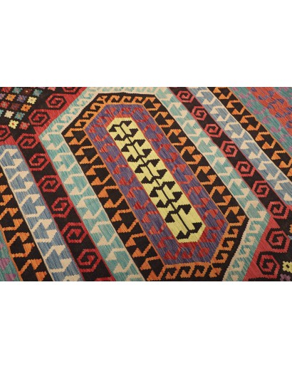 Tappeto Kilim Afghanistan azzurro grigio 206x289