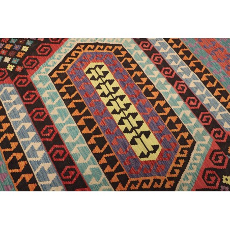 Tappeto Kilim Afghanistan azzurro grigio 206x289