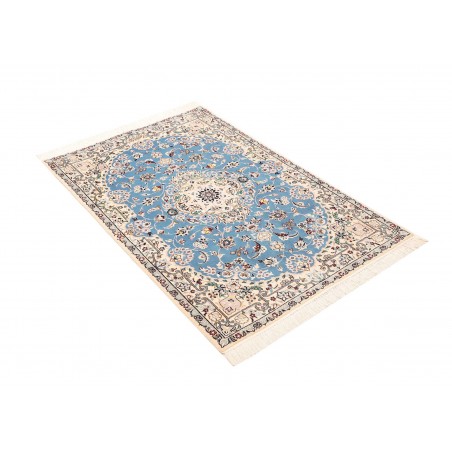 Tappeto Nain 6La Persia bianco blu 82x127