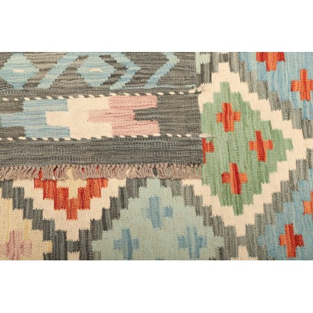 Tappeto Kilim Afghanistan bianco rosso 208x299