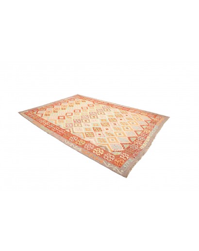 Tappeto Kilim Afghanistan giallo arancione 216x294