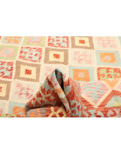 Tappeto Kilim Afghanistan giallo arancione 216x294