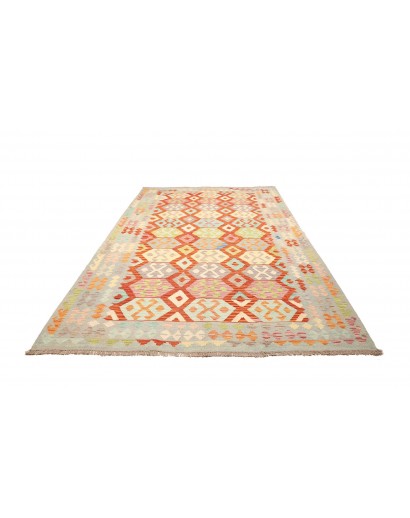 Tappeto Kilim Afghanistan beige arancione 201x289
