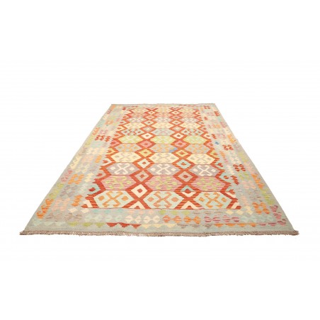 Tappeto Kilim Afghanistan beige arancione 201x289