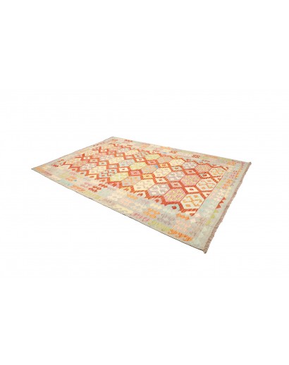 Tappeto Kilim Afghanistan beige arancione 201x289