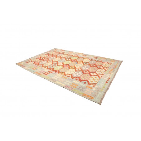 Tappeto Kilim Afghanistan beige arancione 201x289