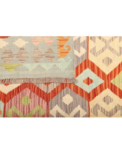 Tappeto Kilim Afghanistan beige arancione 201x289