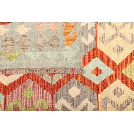 Tappeto Kilim Afghanistan beige arancione 201x289