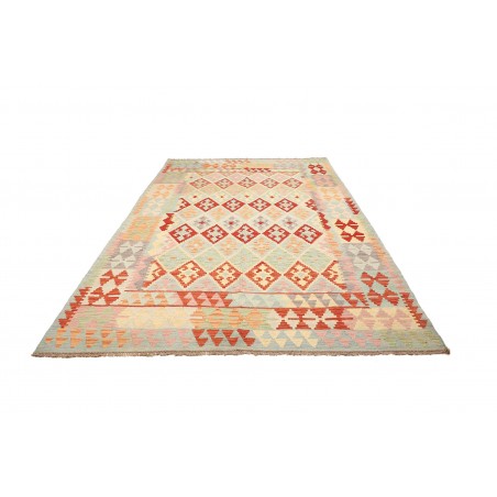 Tappeto Kilim Afghanistan beige rosso 204x291