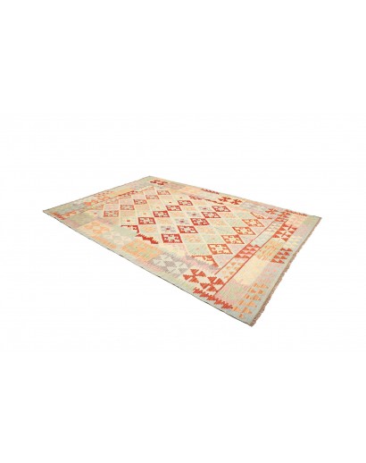 Tappeto Kilim Afghanistan beige rosso 204x291