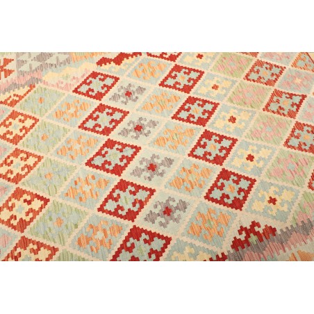 Tappeto Kilim Afghanistan beige rosso 204x291