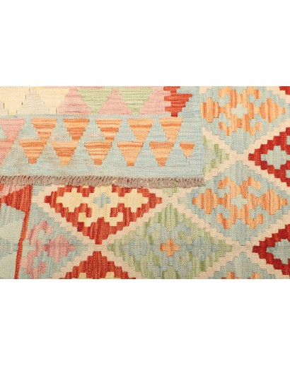 Tappeto Kilim Afghanistan beige rosso 204x291