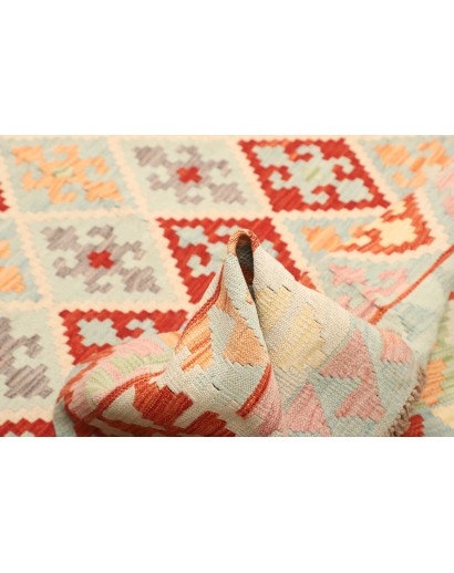 Tappeto Kilim Afghanistan beige rosso 204x291