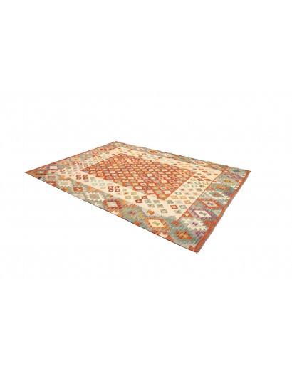Tappeto Kilim Afghanistan marrone rosso 207x288