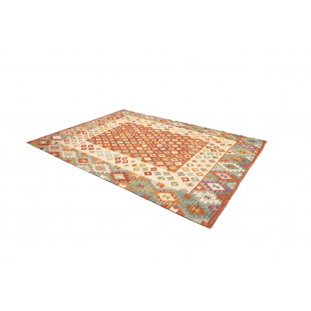 Tappeto Kilim Afghanistan marrone rosso 207x288
